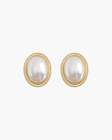 Radiance Oval Pearl Studs